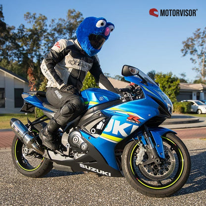 Motorcycle Helmet Cover - Monstro das Bolachas Azul — imagem 5