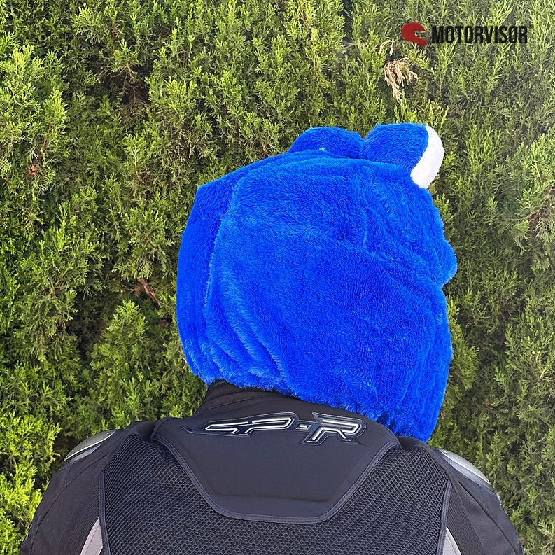 Motorcycle Helmet Cover - Monstro das Bolachas Azul — imagem 3